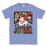 Colony Blue Christmas junkie Santa Claus Classic Tee - Jasminsmagicworld