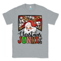 Heather Grey Christmas junkie Santa Claus Classic Tee - Jasminsmagicworld