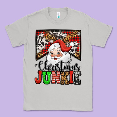 Christmas Junkie Santa Claus Classic Tee Designed By Jasminsmagicworld
