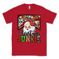 Red Christmas junkie Santa Claus Classic Tee - Jasminsmagicworld