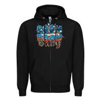 Black Boom boom baby Zipper Hoodie - FaDigitalArtStudio