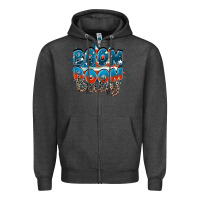 Charcoal Heather Boom boom baby Zipper Hoodie - FaDigitalArtStudio