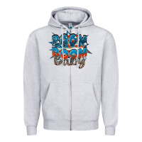 Heather Grey Boom boom baby Zipper Hoodie - FaDigitalArtStudio