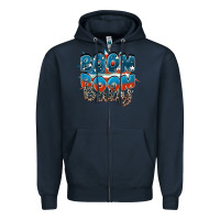 Navy Boom boom baby Zipper Hoodie - FaDigitalArtStudio