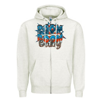 Oatmeal Heather Boom boom baby Zipper Hoodie - FaDigitalArtStudio