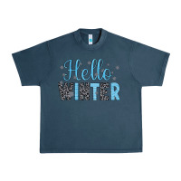 Midnight Navy hello winter Urban Heavy Tee - JahusDesignShop