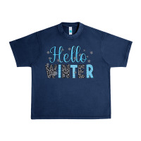 Navy hello winter Urban Heavy Tee - JahusDesignShop