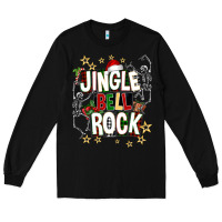 Black Jingle bell rock Long Sleeve Tee - NancyCooperArtShop