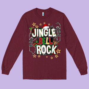 Jingle Bell Rock Long Sleeve Tee Designed By Nancycooperartshop