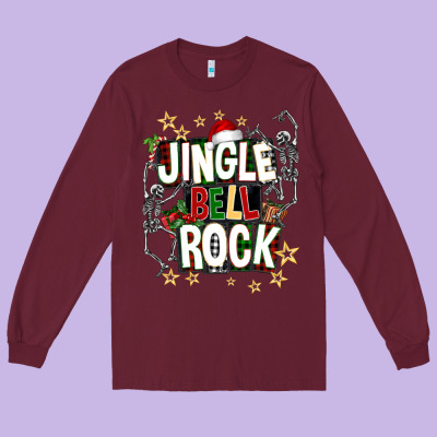 Jingle Bell Rock Long Sleeve Tee Designed By Nancycooperartshop