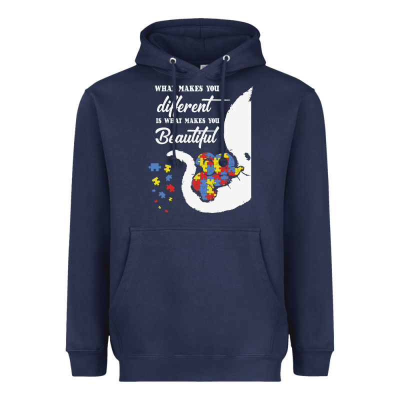 Autism Different Makes You Beautiful Heavyweight Hoodie by CowhideDigitalArt | Teevron