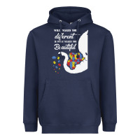 Navy Autism Different Makes You Beautiful Heavyweight Hoodie - CowhideDigitalArt