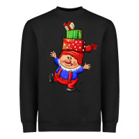 Black cute christmas gnome Heavyweight Sweatshirt - CowGirlArtShop