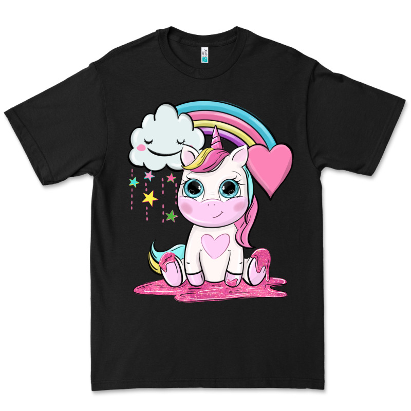 Cute Unicorn And Rainbow Premium Tee by NancyCooperArtShop | Teevron
