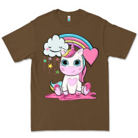 Cacao cute unicorn and rainbow Premium Tee - NancyCooperArtShop