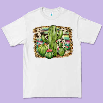 Serape Cowhide Cactus Premium Tee Designed By Jahusdesignshop