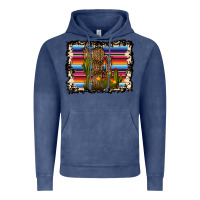 Vintage Denim Serape Cactus Vintage Hoodie - Bettercallsaul