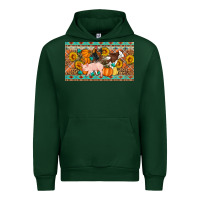 Forest Green Fall farm animals cow pig rooster Urban Hoodie - Artiststas