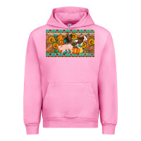 Fuchsia Pink Fall farm animals cow pig rooster Urban Hoodie - Artiststas