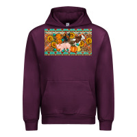 Mauve Wine Fall farm animals cow pig rooster Urban Hoodie - Artiststas
