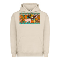 Pigment French Oak Fall farm animals cow pig rooster Urban Hoodie - Artiststas