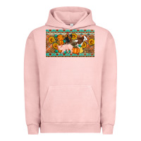 Pigment Salmon Fall farm animals cow pig rooster Urban Hoodie - Artiststas