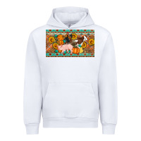 White Fall farm animals cow pig rooster Urban Hoodie - Artiststas