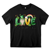 Black love st. patricks day gnome Heavy Core Tee - MaliasSmallBusiness