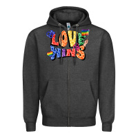 Charcoal Heather Love wins Zipper Hoodie - FaDigitalArtStudio