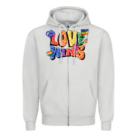 Dove Grey Love wins Zipper Hoodie - FaDigitalArtStudio