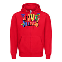 Red Love wins Zipper Hoodie - FaDigitalArtStudio
