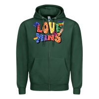 Sports Green Love wins Zipper Hoodie - FaDigitalArtStudio