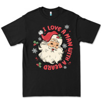 Black i love a man with a beard Premium Tee - MaliasSmallBusiness