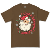 Cacao i love a man with a beard Premium Tee - MaliasSmallBusiness