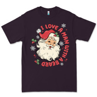 Plum i love a man with a beard Premium Tee - MaliasSmallBusiness