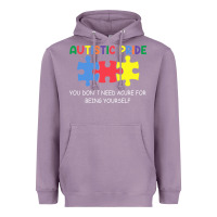 Lavender Autistic Pride Autism Awareness Heavyweight Hoodie - CowhideDigitalArt