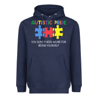 Navy Autistic Pride Autism Awareness Heavyweight Hoodie - CowhideDigitalArt
