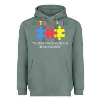 Sage Autistic Pride Autism Awareness Heavyweight Hoodie - CowhideDigitalArt