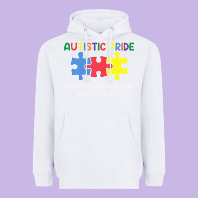 Autistic Pride Autism Awareness Heavyweight Hoodie Designed By Cowhidedigitalart