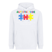White Autistic Pride Autism Awareness Heavyweight Hoodie - CowhideDigitalArt