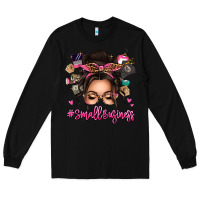 Black Small business messy bun Long Sleeve Tee - texasbilliewilder