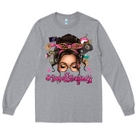 Heather Grey Small business messy bun Long Sleeve Tee - texasbilliewilder