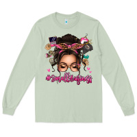 Matcha Small business messy bun Long Sleeve Tee - texasbilliewilder