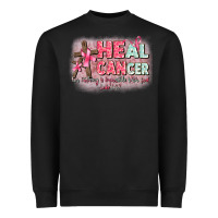 Black heal cancer luke 1 37 Heavyweight Sweatshirt - CowGirlArtShop