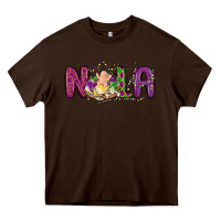 Chocolate Brown nola cake mardi gras Heavy Core Tee - MaliasSmallBusiness