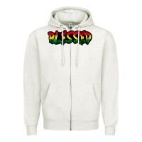 Oatmeal Heather Juneteenth blessed Zipper Hoodie - FaDigitalArtStudio