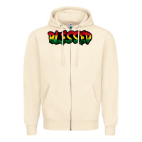 Sandshell Juneteenth blessed Zipper Hoodie - FaDigitalArtStudio