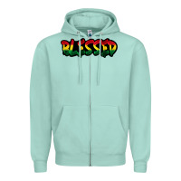 Seafoam Juneteenth blessed Zipper Hoodie - FaDigitalArtStudio
