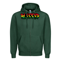 Sports Green Juneteenth blessed Zipper Hoodie - FaDigitalArtStudio