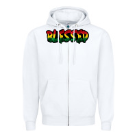 White Juneteenth blessed Zipper Hoodie - FaDigitalArtStudio
